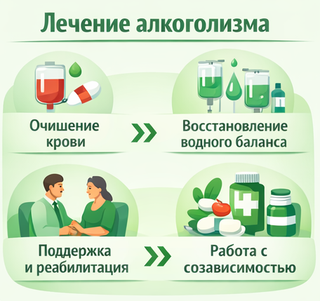 лечение алкоголизма в Югорске этапы